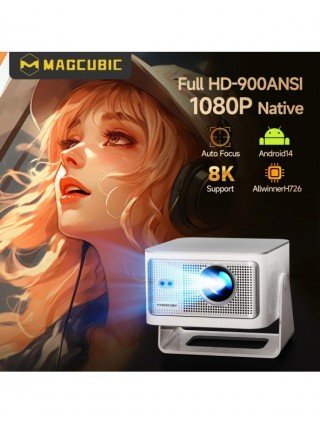 Magcubic Auto Focus Android14 4K Projector 900ANSI 8K Native