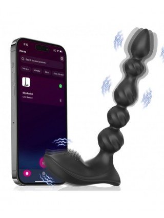 APP Control Anal Vibrator Vibrating Anal Beads Butt Plug for