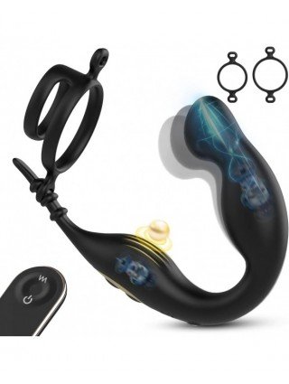 Prostate Massager Anal Vibrator with Removable Triple Penis