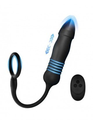 Thrusting Anal Vibrator Prostate Massager with Penis Ring Sex