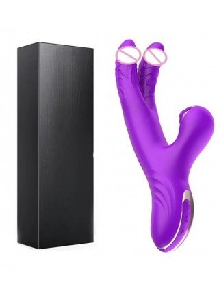 Tapping Flapping Vibrator Dual Dildo for Women Clitoris Clit