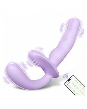 APP Control Double-Ended Vibrator for Women G-Spot Dildo Penis