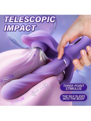 3 in 1 Thrusting Dildo Vibrator G-Spot Rabbit Vibrator for