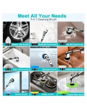 Multifunctional Electric Cleaning Brush 11 in 1 Voice Cordless
