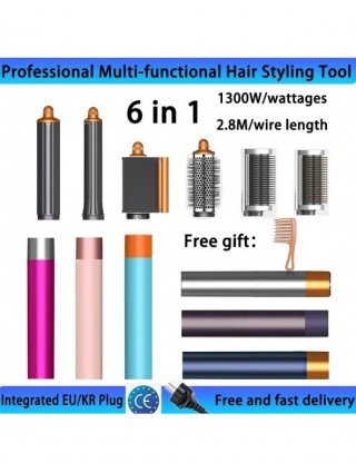 6IN1 Multi Hair Styler, 1300W High Power, Combines Drying