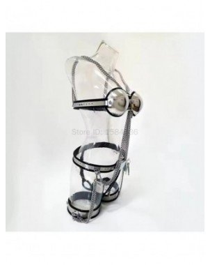 5PCS Set Male Chastity Device Stainless Steel Waist Belt Neck
