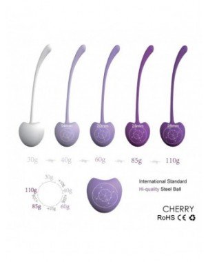 5Pcs Safe Silicone Smart Kegel Ball Cherry Ben Wa Ball Geisha