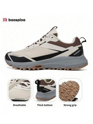 Bassploa Men Hiking Sneakers Lightweight Outdoor Sneakers Men