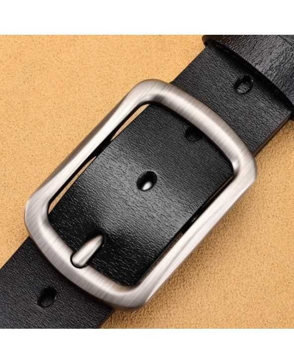 Genuine Leather For Men's High Quality Buckle Jeans Cowskin Genuine Leather For Men's High Quality Buckle Jeans Cowskin