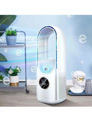 Portable USB Air Cooler Leafless Electric Desktop Fan 6 Speed