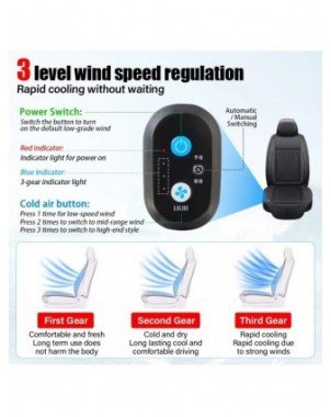DC12V Car Summer Cool Air Seat Cushion Ventilation Seat Cushion