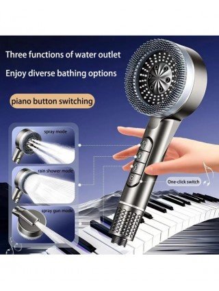 Four-speed Adjustment Shower Booster Shower Head Bathroom