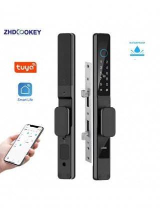 Tuya Wifi APP Waterproof Smart Fingerprint Lock Password Card