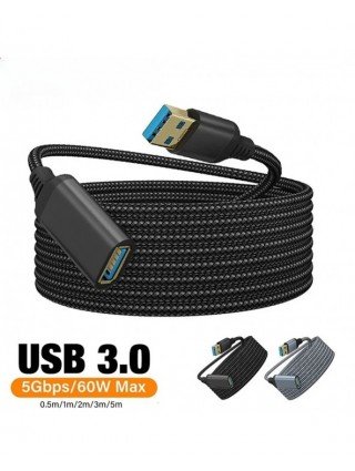 USB 3.0 Extension Cable Nylon Braided Male To Female High-Speed
