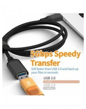 USB 3.0 Male To Female High Speed Transmission Data Cable