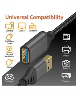 USB 3.0 Male To Female High Speed Transmission Data Cable