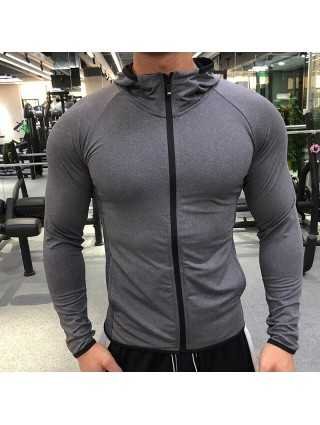 New Winter Autumn Hoodies Sport Shirt Men Hat Zipper Running