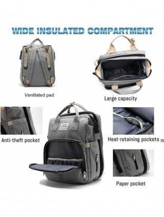 Diaper Bag Backpack,3 in 1 Baby Doll Diaper Bag Foldable