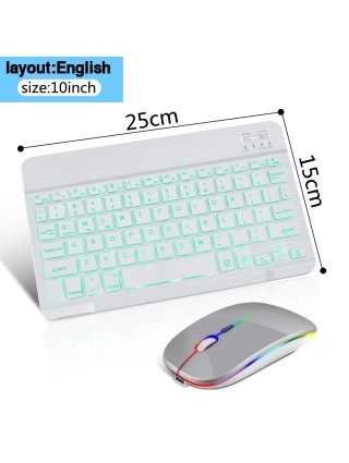 RGB Bluetooth Keyboard and Mouse Rechargeable Wireless Keyboard