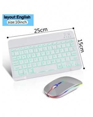 RGB Bluetooth Keyboard and Mouse Rechargeable Wireless Keyboard