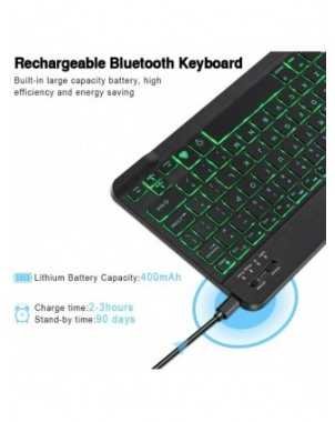 RGB Bluetooth Keyboard and Mouse Rechargeable Wireless Keyboard