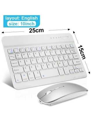 Wireless Keyboard and Mouse Mini Rechargeable Bluetooth
