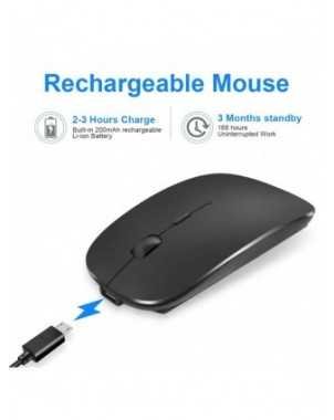 Wireless Keyboard and Mouse Mini Rechargeable Bluetooth