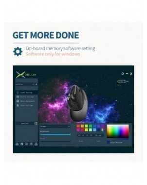 Komponentai ir išoriniai įrenginiai-Pelės-Delux M618XSD Seeker Ergonomiška vertikali pelė su