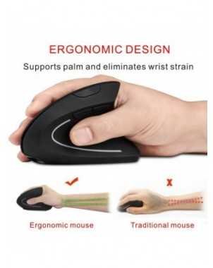 Vertikali, ergonomiška žaidimų pelė, belaidė įkraunama žaidimų