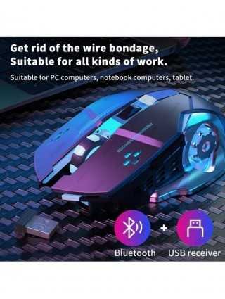 Mechaninė „E-Sports“ belaidė „Bluetooth“ pelė, įkraunama