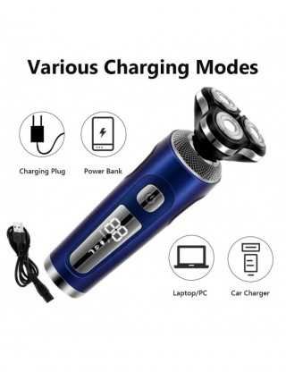 4 in 1 Electric Shaver 3D Floating Cutters USB Fast Charge