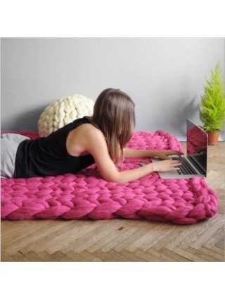 WOSTAR Fashion chunky merino wool blanket thick large yarn