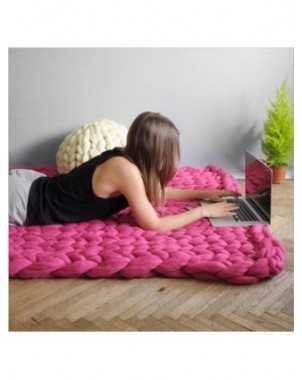 WOSTAR Fashion chunky merino wool blanket thick large yarn
