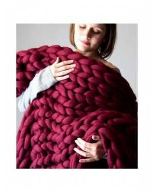 WOSTAR Fashion chunky merino wool blanket thick large yarn