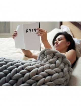 WOSTAR Fashion chunky merino wool blanket thick large yarn