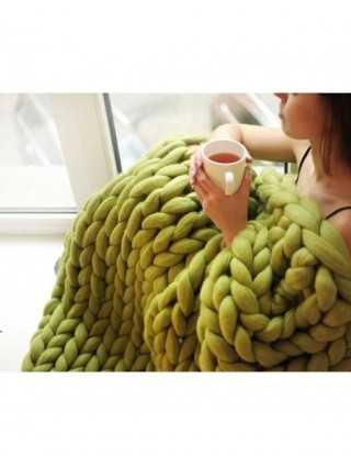 WOSTAR Fashion chunky merino wool blanket thick large yarn