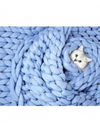 WOSTAR Fashion chunky merino wool blanket thick large yarn