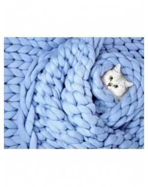 WOSTAR Fashion chunky merino wool blanket thick large yarn