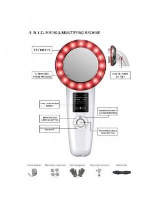 SALORIE 6 IN 1 EMS ultrasonic Massager Slimming Gel Cream RF