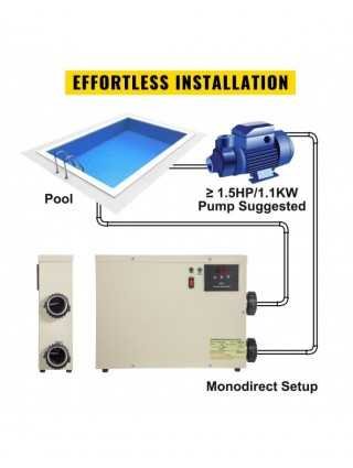VEVOR 11KW 220V elektrinis skaitmeninis vandens šildytuvas