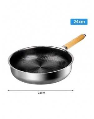 316 Stainless Steel Pan Non-stick Frying Pan Household Steak