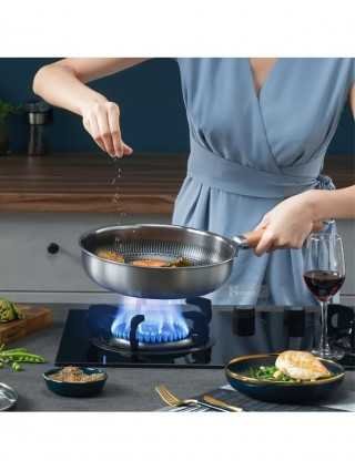 316 Stainless Steel Pan Non-stick Frying Pan Household Steak