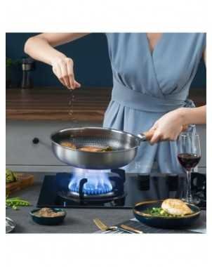 316 Stainless Steel Pan Non-stick Frying Pan Household Steak