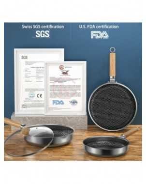 316 Stainless Steel Pan Non-stick Frying Pan Household Steak