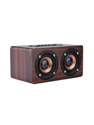 TOPROAD Wooden Wireless Bluetooth Speaker Portable HiFi Shock