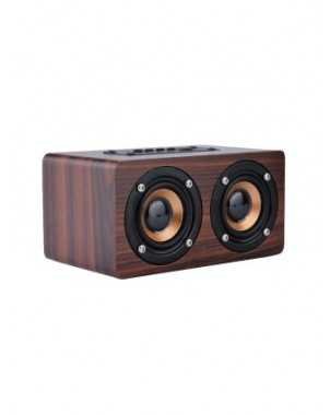 TOPROAD Wooden Wireless Bluetooth Speaker Portable HiFi Shock