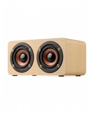 TOPROAD Wooden Wireless Bluetooth Speaker Portable HiFi Shock