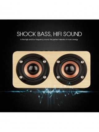 TOPROAD Wooden Wireless Bluetooth Speaker Portable HiFi Shock