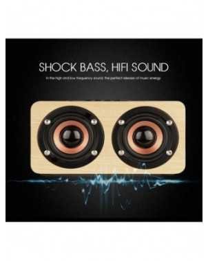 TOPROAD Wooden Wireless Bluetooth Speaker Portable HiFi Shock