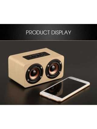TOPROAD Wooden Wireless Bluetooth Speaker Portable HiFi Shock